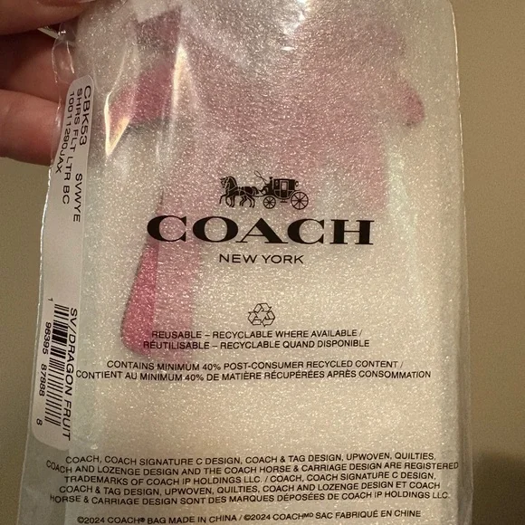 Coach Dragon Fruit Pink Keychain - Picture 6 of 6